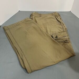 True Nation Cargo Pants Mens 48/34 Brown‎ Cotton Straight Leg Utility Pockets